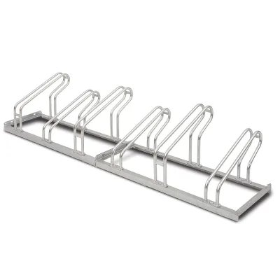 JH-Mech ODM Outdoor Use Double Level Rustproof High or Low Design Floor Mounted Tubular Steel Bicycle Racks