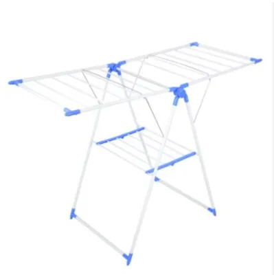 Hot Sale Stainless Steel Gullwing Space-Saving Laundry Rack Foldable Cloth Drying Stand Folding Clothes Dryer Rack