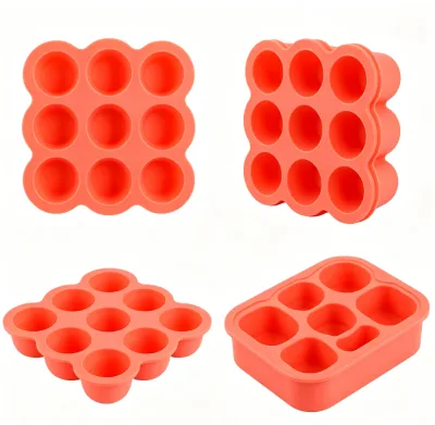 Custom Silicone Baby Food Molds Silicone Ice Cube Trays Baby Food Freezer Containers Silicone Cake Pans Silicone Ice Boxes