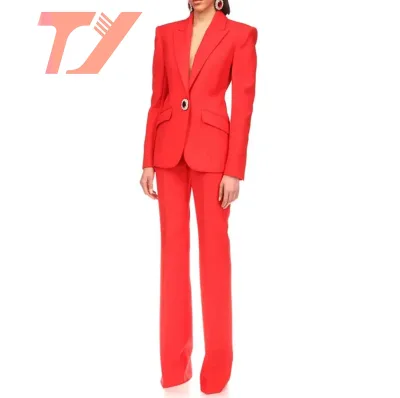 TUOYI Brown Brushed Women Jacket Long Oversized Curved Hem Blazer Flattering Fit Check Pattern Women Coat