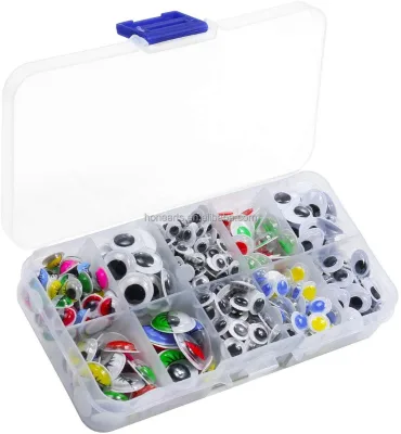 Black Wiggle Googly Eyes Children's Craft Materials Plastic Animal Eyes Self-adhesive Moving Eyes for DIY School Projects, Toy