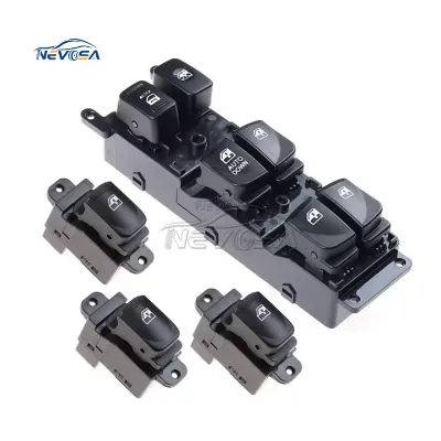 NEVOSA New Left LHD Power Window Switch Control Lock Lifter 93570-1E111 for Accent 2007-2010