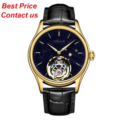 Original Brand Casual Men Leather Tourbillon Watches Male Clock Luxury Fashion Tourbillon Watch