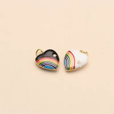 Popular Colored Enamel Love Pendant,Cute Colored Love Pendant,Fashionable Wholesale Jewelry