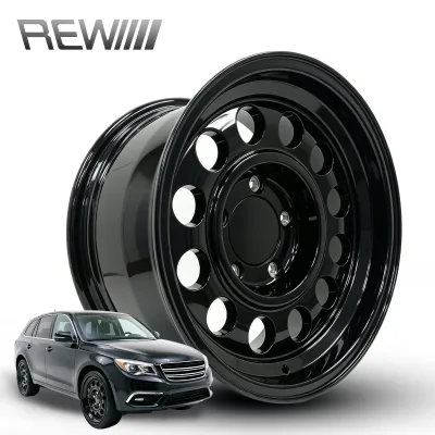 Forged Alloy Rim 16-22 Inch Gloss Black Multi-Round-Hole Retro-Style 5x114.3 for Passenger Car Off-Road Urban Daily Commute