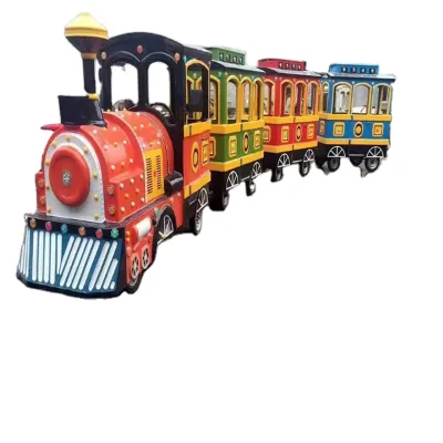 CE Certified Train Ride for Kids Trackless Electric Toys Park Train Fabrication Services Product