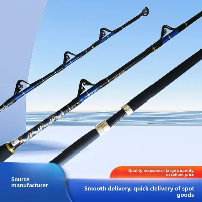 Heavy Duty 30-80Lbs Saltwater Trolling Rod 1.65m/1.98m Boat Fishing Rod with Roller Guides