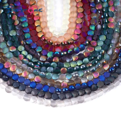 Bestone Colorful Wholesale Glass Beads Frosted Glass Loose Seed Beads for Jewelry Making