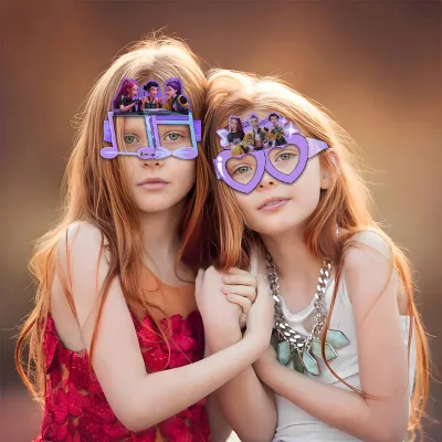 Linda high quality , KPOP glasses decorations Witch Hunt themed paper glasses for children's birthday parties