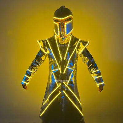 OEM Costume LED Robot Roman Soldiers Adults Dancer Clothing for Nightclub Party Man Dance Cosplay Suit