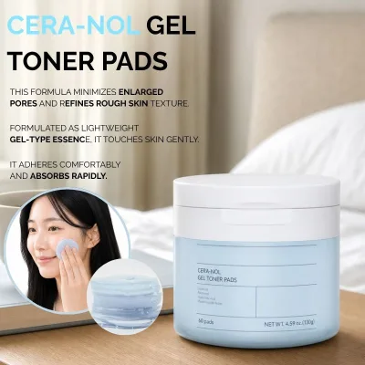 Ceramide Repair Hyaluronic Acid Gel Toner Panthenol Moisturizing Wet Application air Cushion Cotton Toner Pads