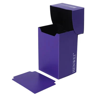 Leather Deck Box with Window 130 Card Capacity High-Quality and Durable Storage Deck Box