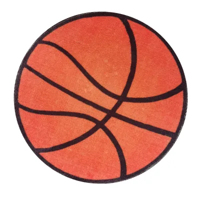 Custom Printed Basketball Rug Custom Carpet for Sports Balls Circular Carpet
