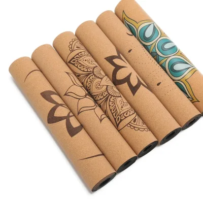 Hot Selling Advanced Yoga Mat Thick Non-slip Exercise and Fitness Mat Cork Rubber Yoga Mat Set