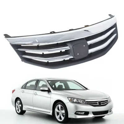 HO1200203 Chrome Radiator Bumper Grille for 2011 2012 Honda Accord Front Upper Grill
