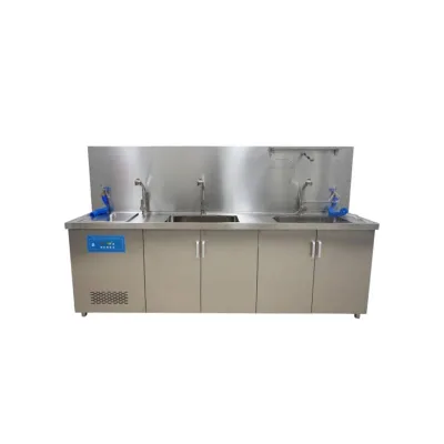 YFQ-SW01 Endoscope Reprocessing Sink 3-Tank Medical Washer Stainless Steel Cleaning Station for Hospital