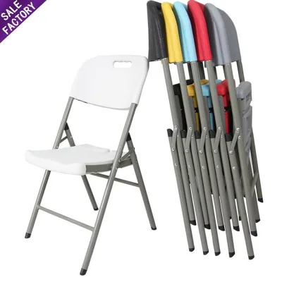 Wholesale Cheap Folding Chair Plastic Foldable Chair with Fan Back for Outdoor Wedding Used