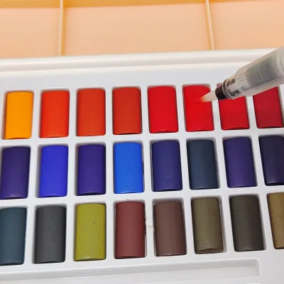 Custom DIY Children Painting 48 Colors Solid Watercolor Paint Set With EN71 CPC Certified