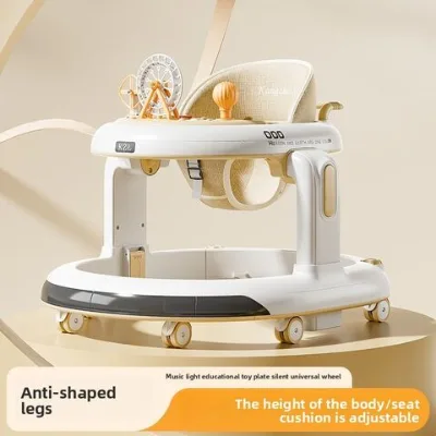 Baby walker Baby walker Boys and girls anti-rollover July-18 months 6 music can sit and push