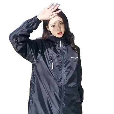 Women's Men Waterproof Jacket Outdoor Rain Suit Hooded Jacket Running Customized Zipper Sports