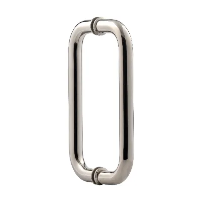 Model Stainless Steel Double Sided Shower Room round Pull Handles With Office Lock Building Bathroom Glass Door Handle with Fast Lead Time