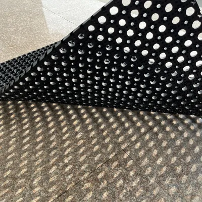 Hollow Heavy Duty Modular Kitchen Room Workshop Floor Mat Industrial Perforated Anti-fatigue Holes 100%NBR No Odor Rubber Black