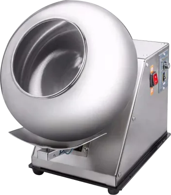 Table Top Small Commercial Mini Chocolate Panning Machine,coater Sugar Pan Peanut Nut Chocolate Coating Machine with Tempering