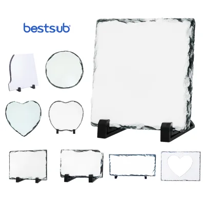 BestSub Wholesale Custom Sublimation Blanks Keepsake Memorial Personalised 20*20cm Medium Square Stone