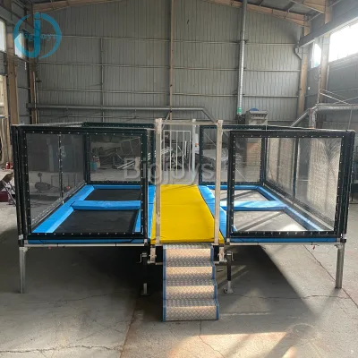 Commercial Mobile Amusement 4 in 1 Trampoline With Trailer Portable Kids Outdoor Play Equipment Hot Selling