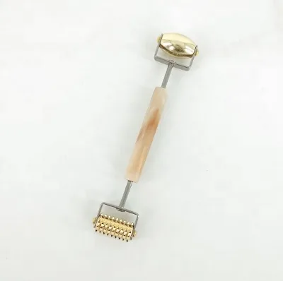 New Product Roller Massage Facial Reflexology Tool Improve Facial Skin Blood Circulation with OX Horn Handle