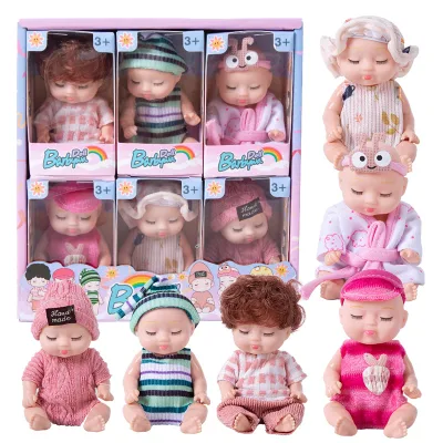 2025 Hot Selling 3 Inch Sleep Reborn Dolls Baby Set Sleeping Silicone Doll Children Toy Vinyl Doll Gift Box for Girl Princess