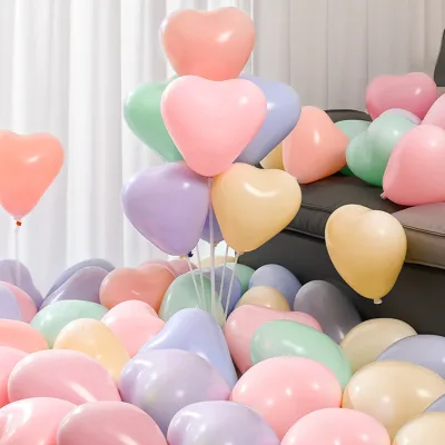 Heart 100 Pcs 10inch Glossy Love Eco-friendly Latex Balloons Valentine's Day Christmas Halloween Birthday Decorations