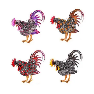 Costume Brooch Animal Cartoon Brooch Wholesale Personality Retro Rooster Brooch