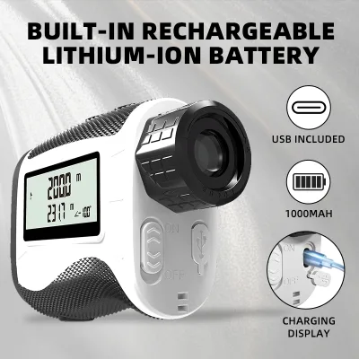 Magnetic Golf Rangefinder 7X Zoom Clip-On Strong Magnet Mount IP54 Waterproof Outdoor Use