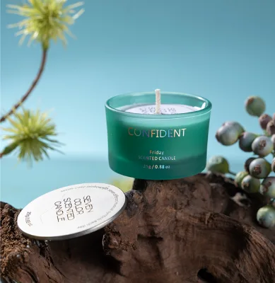 Cyan Magnolia Pure Floral Aroma Votive Candle Cylinder Jar Elegant Aromatherapy Soy Wax Candle