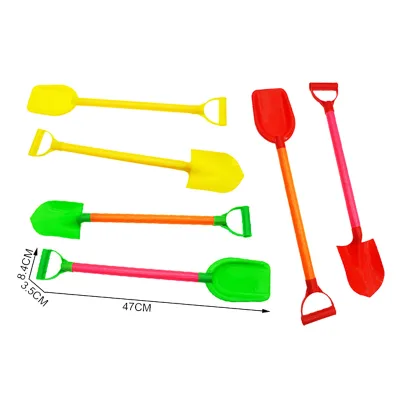 Wholesale Plastic Long Handle Kids Beach Shovel Toys Sand Spade Outdoor Play Tool Set for Children Summer Beach Yard Games