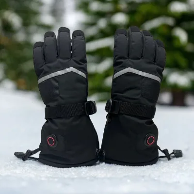 Auto Sensor Switch Men Women Thermal Warm Waterproof Battery Heated Gloves for Skiing Hunting Workout Running Cycling