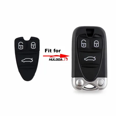 For Alfa Romeo 159 Brera 156 Spider 3 Button Car Key Shell Silicone Rubber Pad