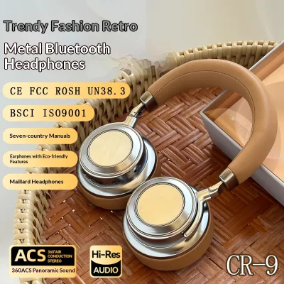 CR-9 Aviation Aluminum Bluetooth Headset Stereo Wireless Headphone