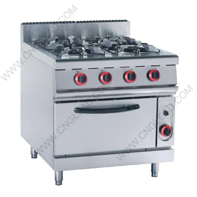Commercial 700 900 Series Gas Range With 4-Burner Electric Oven Factory Supply