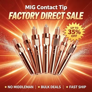 Mig Welding Tips 0.8mm 1.2mm Copper Contact Tip MIG Tips Twecol Lincoln MIG Gun Parts Factory Wholesale