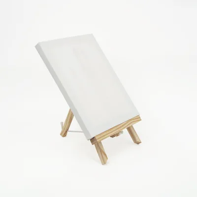 Art Supplies Small 10*10CM Painting Mini Easel With Stretched Canvas