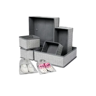 Hot Sale Foldable Multifunction Soft Fabric Cloth Drawer Storage Organizer Boxes Functional Closet Organizer Living Room Sundries Storage