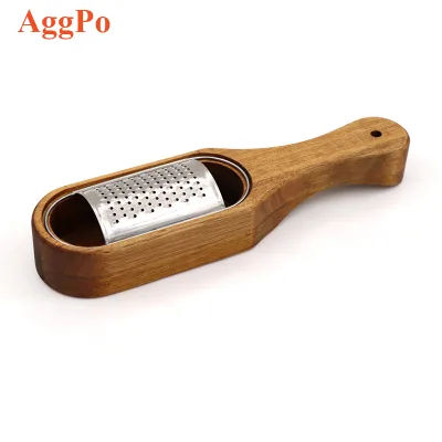 Stainless Steel Cheese Grater Wooden Grater Cheese Grater Box Kitchen Tool Shredder Cheese Tool