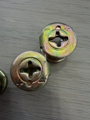 Zinc Plated Phillips Drive Three Claw Expansion Insert Nut, Furniture Cabinet Pre-embedded Barrel Nut