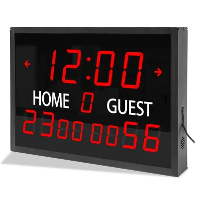 Custom Electrical Scoreboard with LED Digital Display Score and Game Timer for Indoor Courts School Club