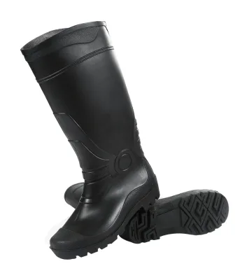 Oil Acid Alkali Resistant Waterproof Adult Gum Boots Add logo Black Gum Boots Rubber Boots with Lining