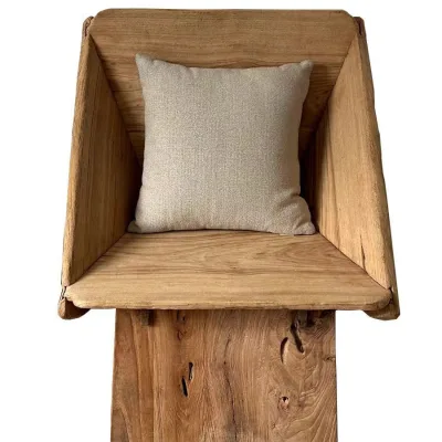 Old Elm Wood Single Chair for Retro Dining & Reclining Use Wabi Sabi Lounge Chair for Guest House Cafe Living Room & Bedroom