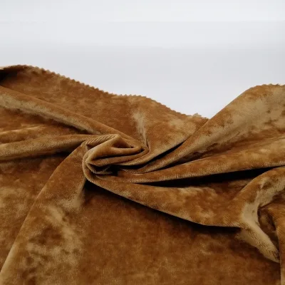 Eco-Friendly & Anti-Static Microfiber Velour Upholstery Fabric with Pattern Plain Dyed Velvet for Home Textile Use