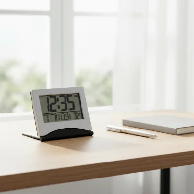 Home & Office Digital Desk and Table Clock Monthly Calendar Travel-Friendly Folding Electronic Design for Home Use